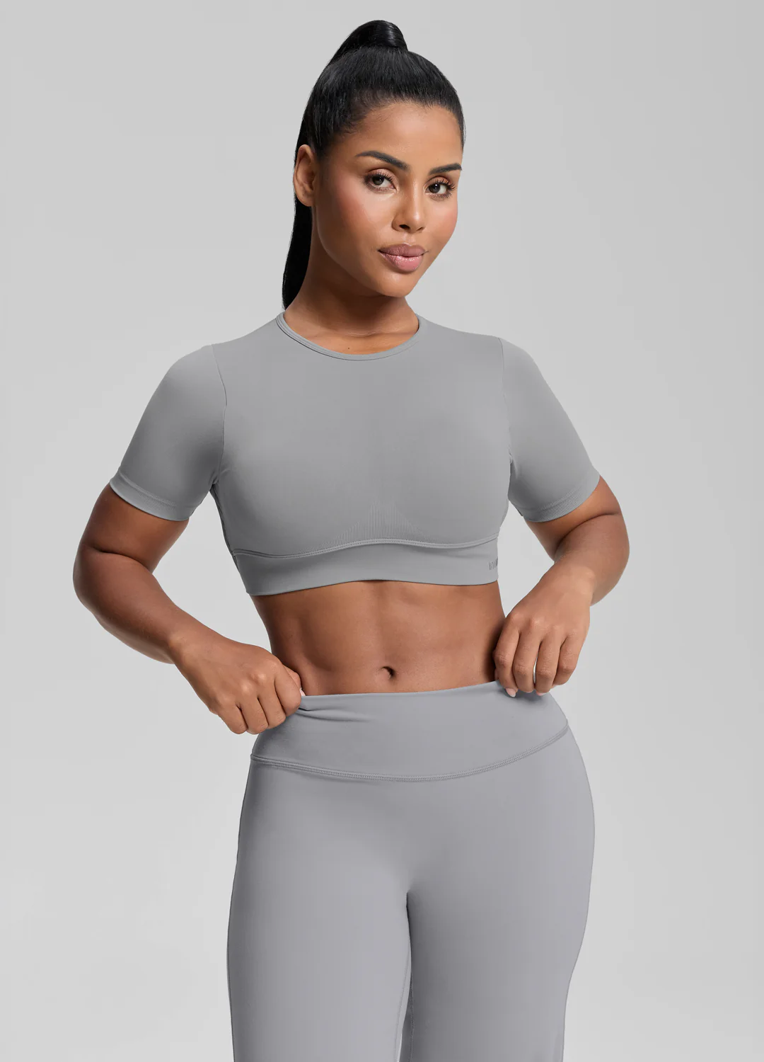 Ultrasculpt Crew Neckline Backless Removable Bra Cups Seamless Crop Top - Image 2