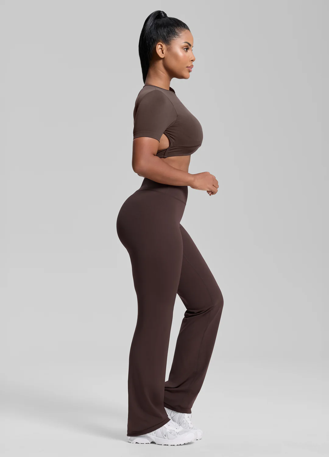 Ultrasculpt Crew Neckline Backless Removable Bra Cups Seamless Crop Top - Image 5