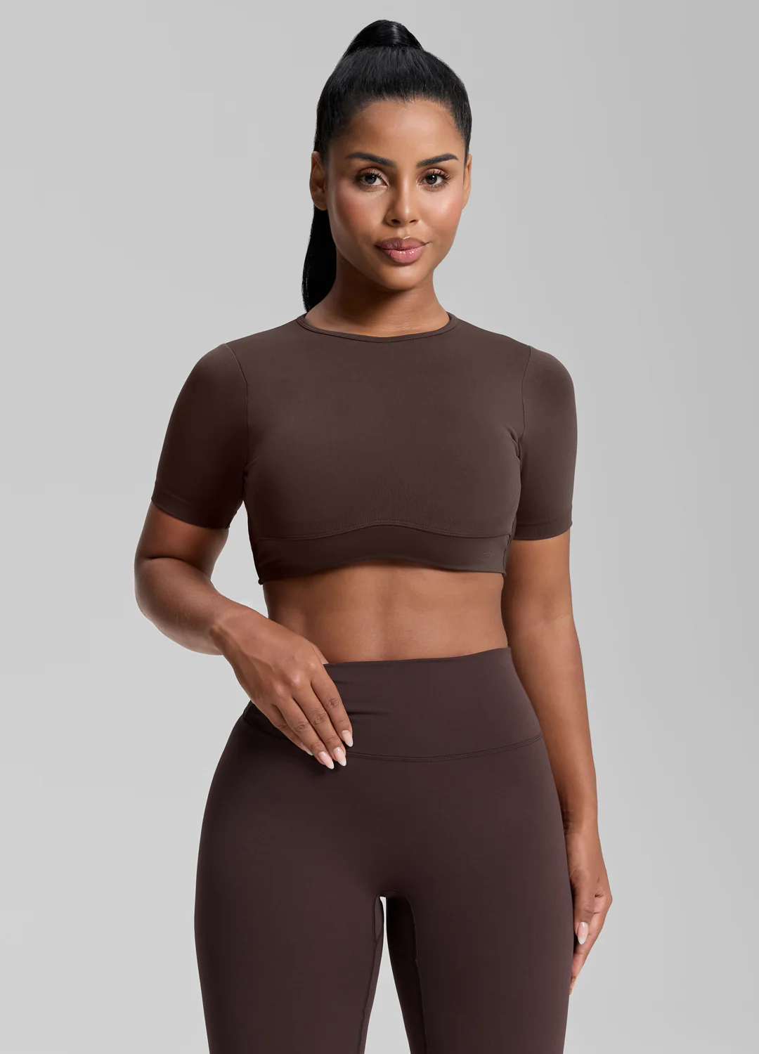 Ultrasculpt Crew Neckline Backless Removable Bra Cups Seamless Crop Top - Image 6