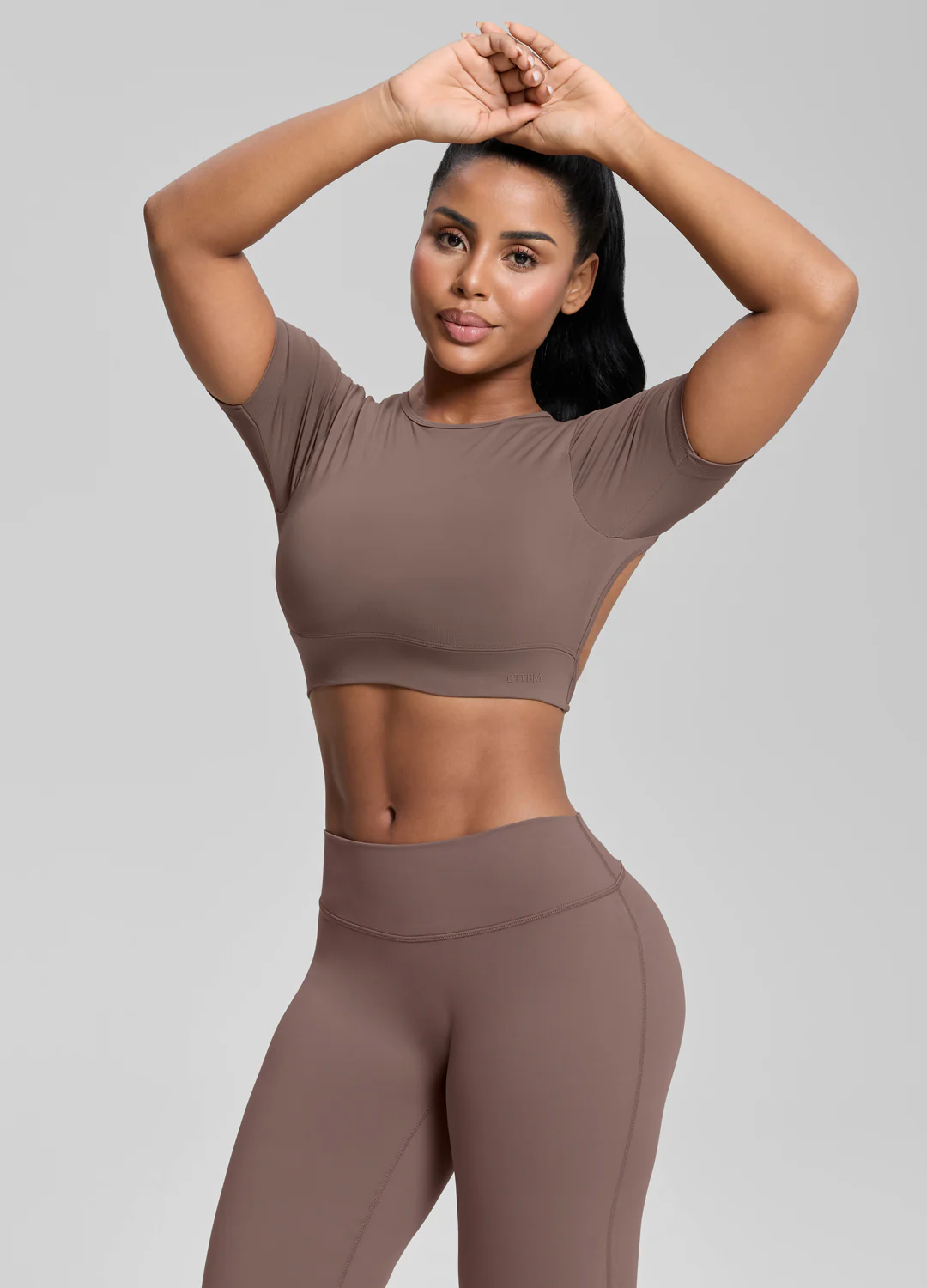 Ultrasculpt Crew Neckline Backless Removable Bra Cups Seamless Crop Top - Image 6