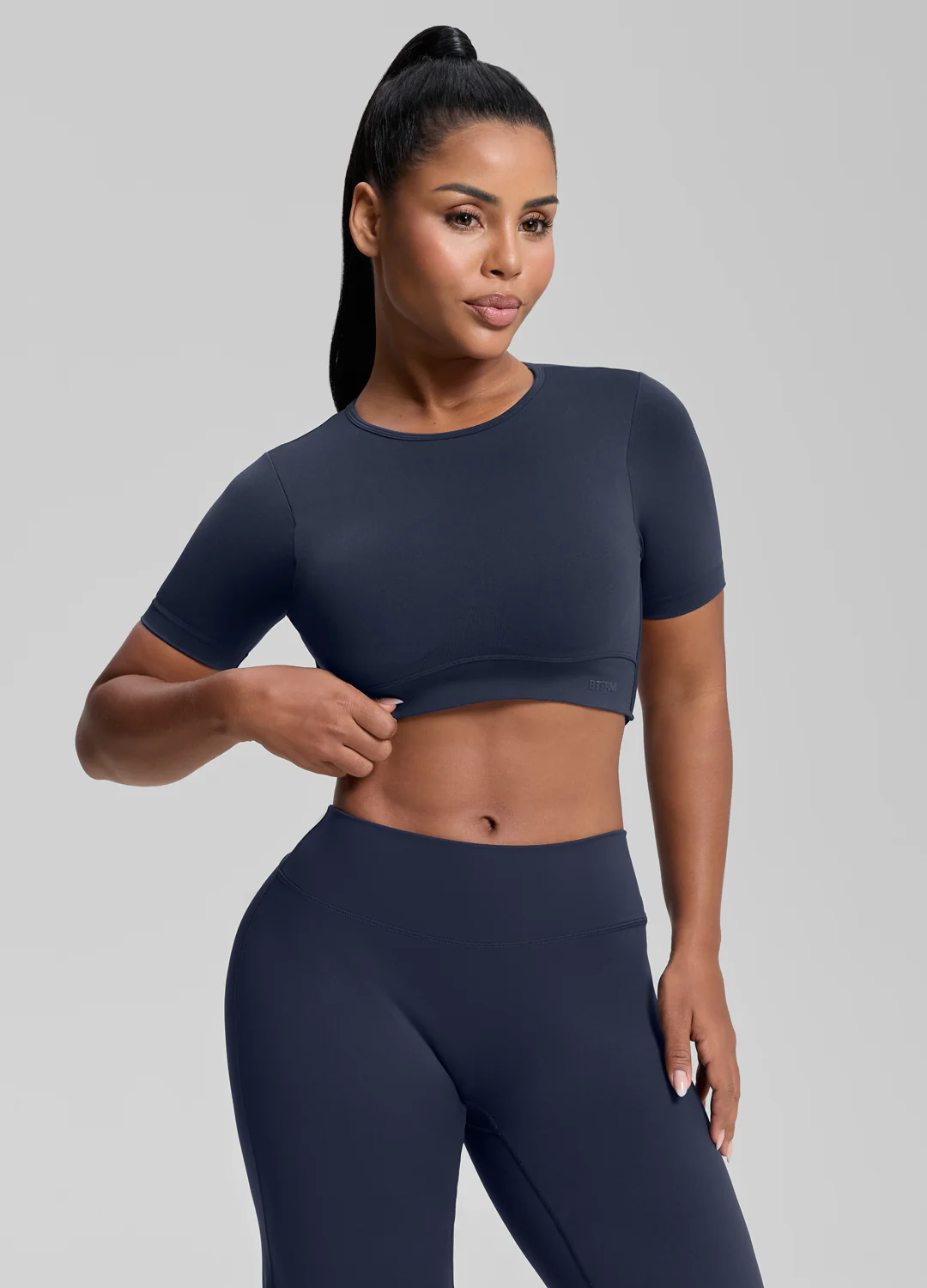 Ultrasculpt Crew Neckline Backless Removable Bra Cups Seamless Crop Top - Image 6