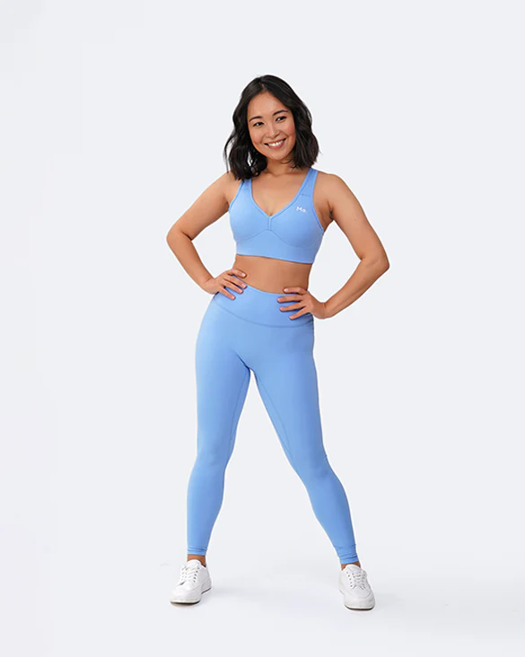 Bubble Blue High-Waisted Push-Up Leggings (DEV) Fashion Course - Image 3