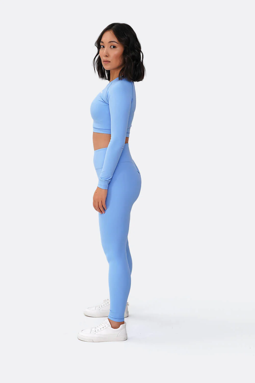 Bubble Blue High-Waisted Push-Up Leggings (DEV) Fashion Course - Image 5