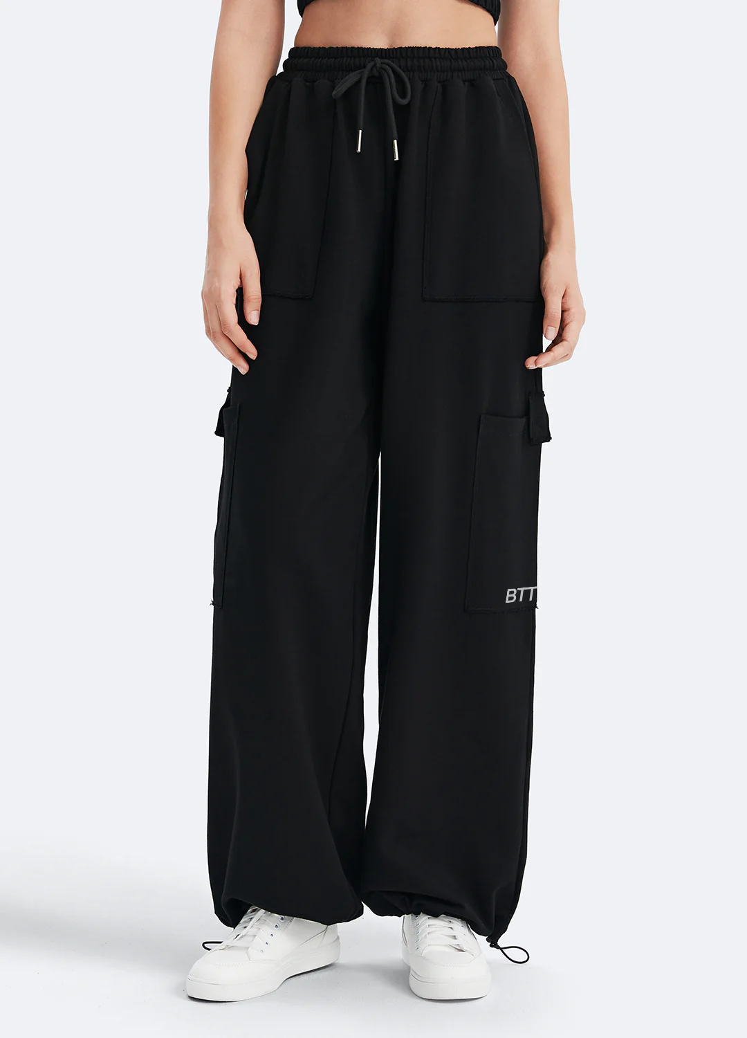 Casual Drawstring Waist Sweatpants - Image 2