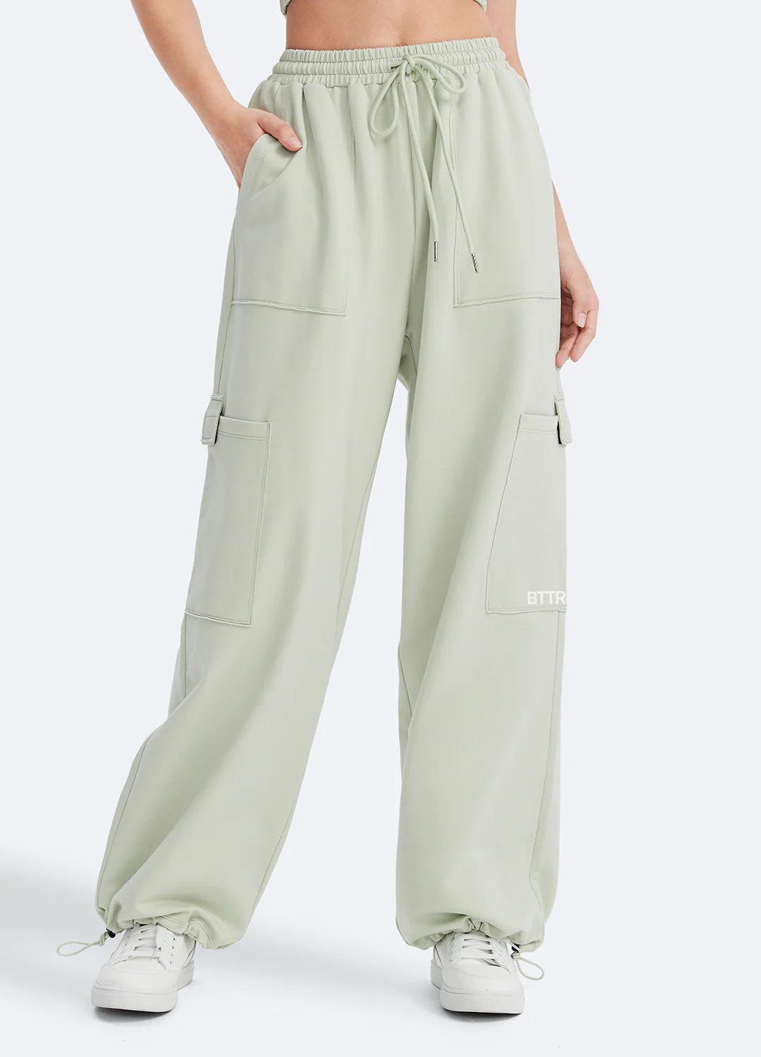Casual Drawstring Waist Sweatpants - Image 2
