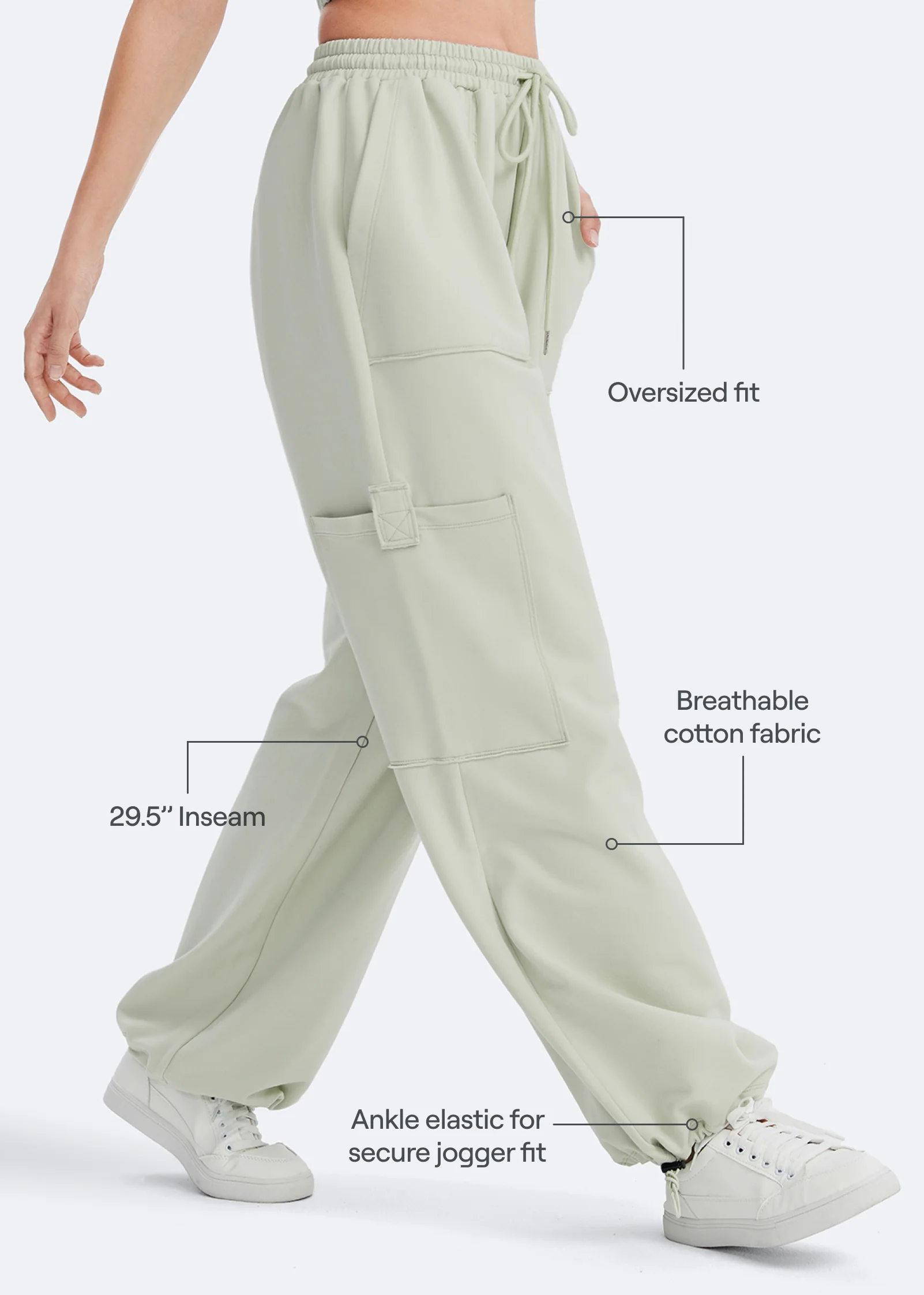 Casual Drawstring Waist Sweatpants - Image 3