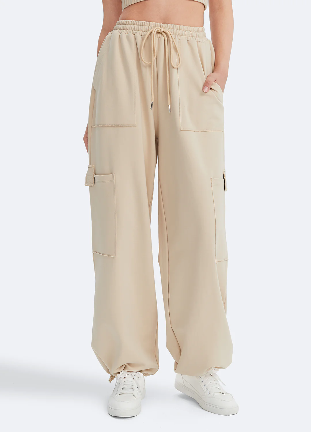 Casual Drawstring Waist Sweatpants - Image 2