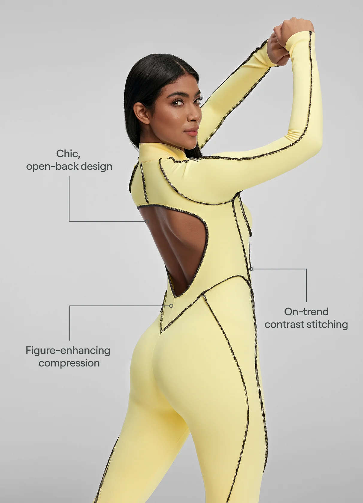 Contour Stitch Catsuit - Image 2