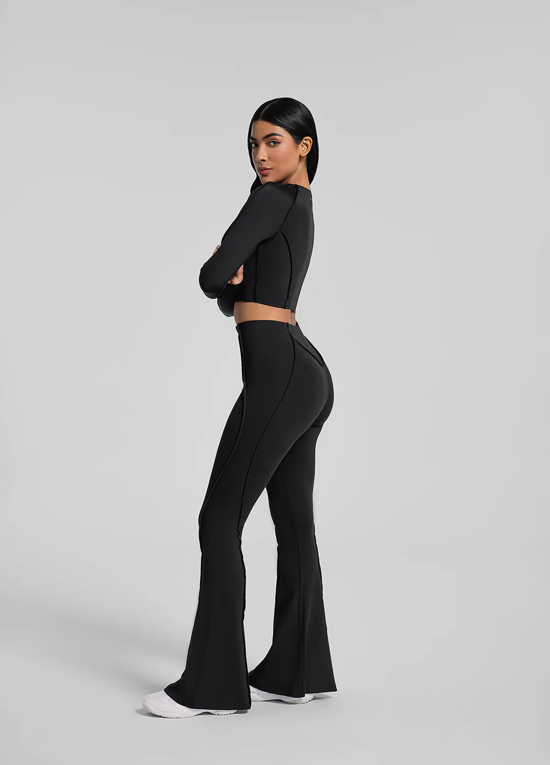Contour Stitch Long Sleeve Crop - Image 2