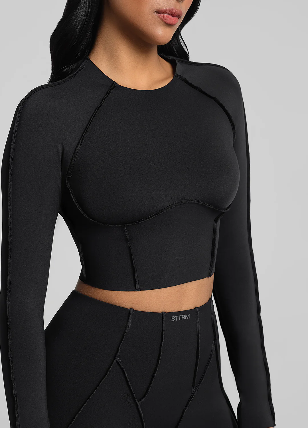 Contour Stitch Long Sleeve Crop - Image 4