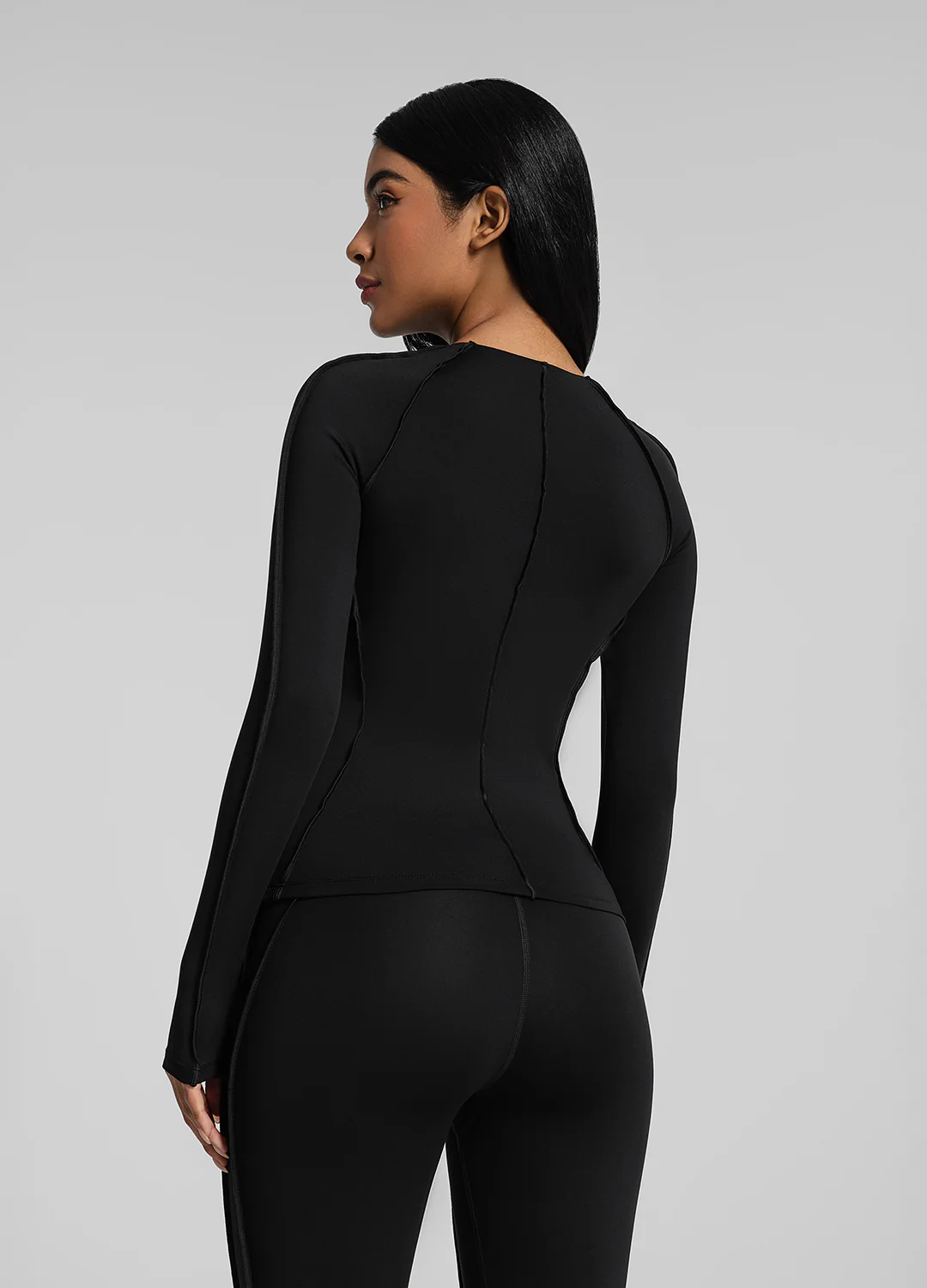 Contour Stitch Long Sleeve Top - Image 3