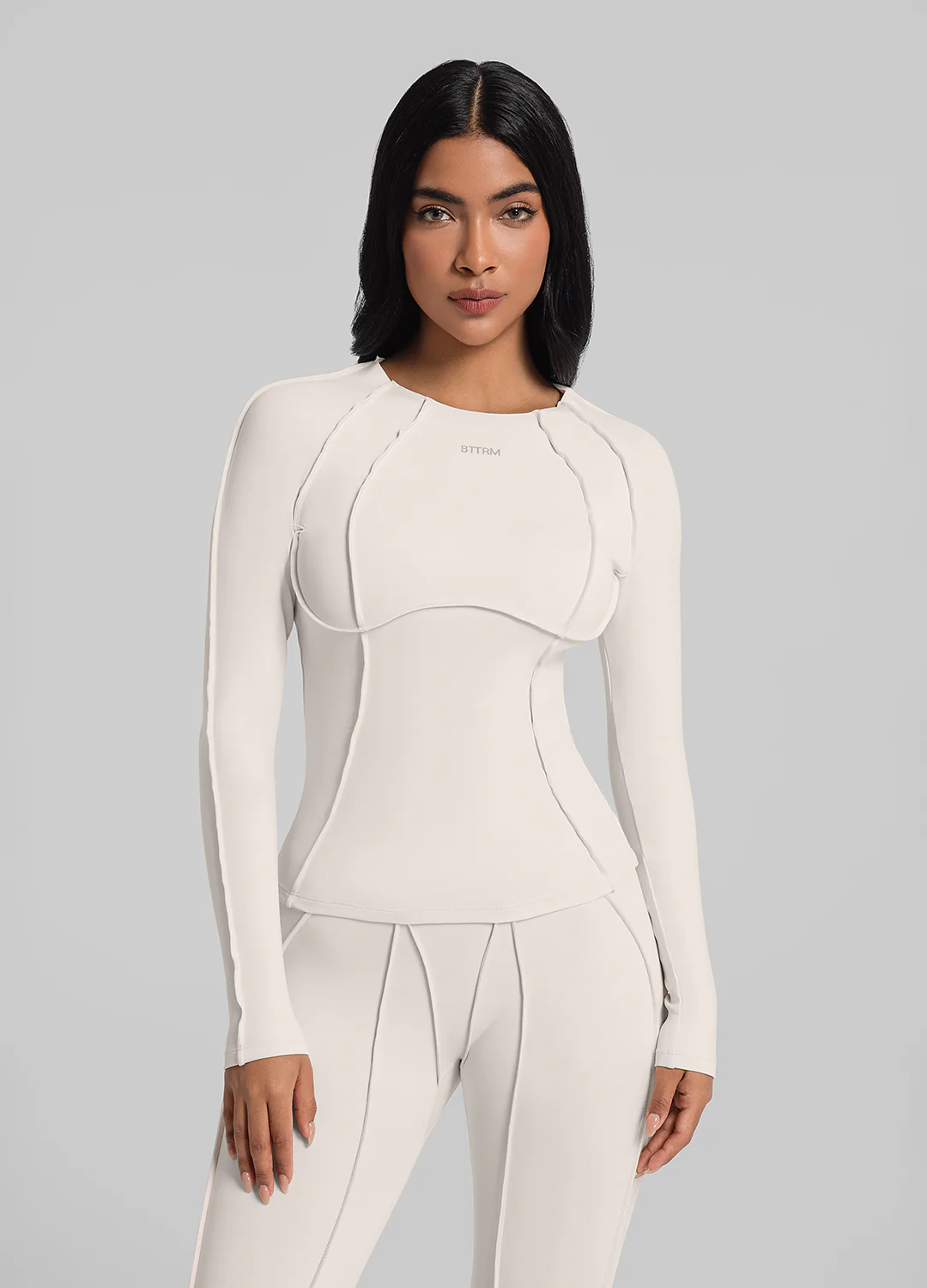 Contour Stitch Long Sleeve Top