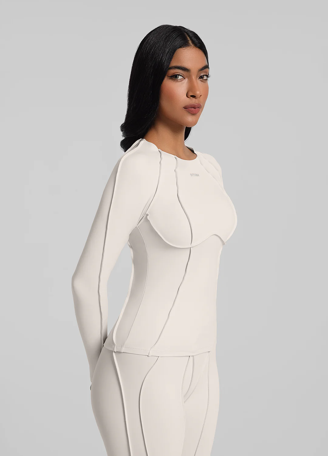 Contour Stitch Long Sleeve Top - Image 2