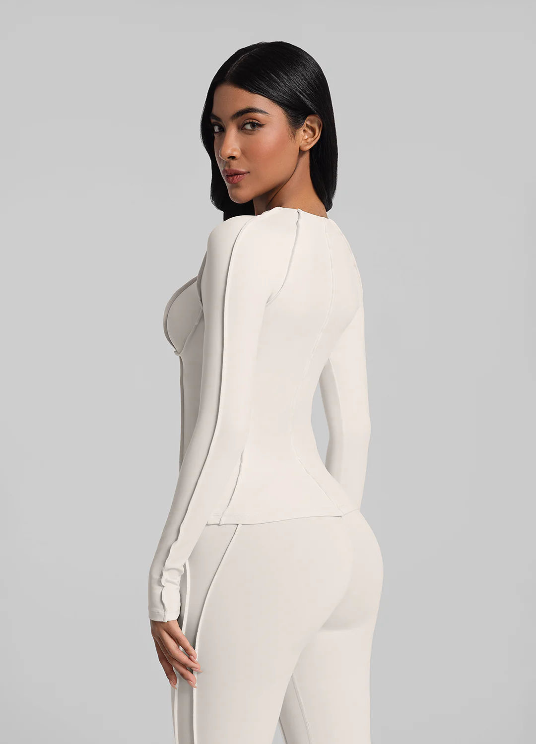Contour Stitch Long Sleeve Top - Image 3