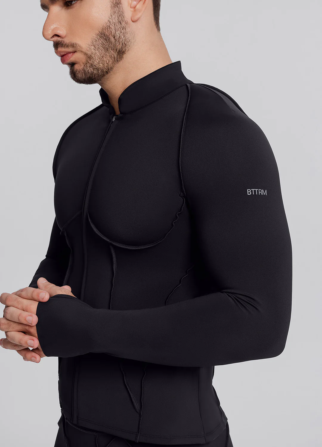 Contour Zip-Up Long Sleeve Top - Image 4