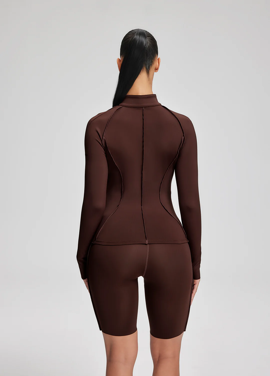 Contour Zip-Up Long Sleeve Top - Image 3