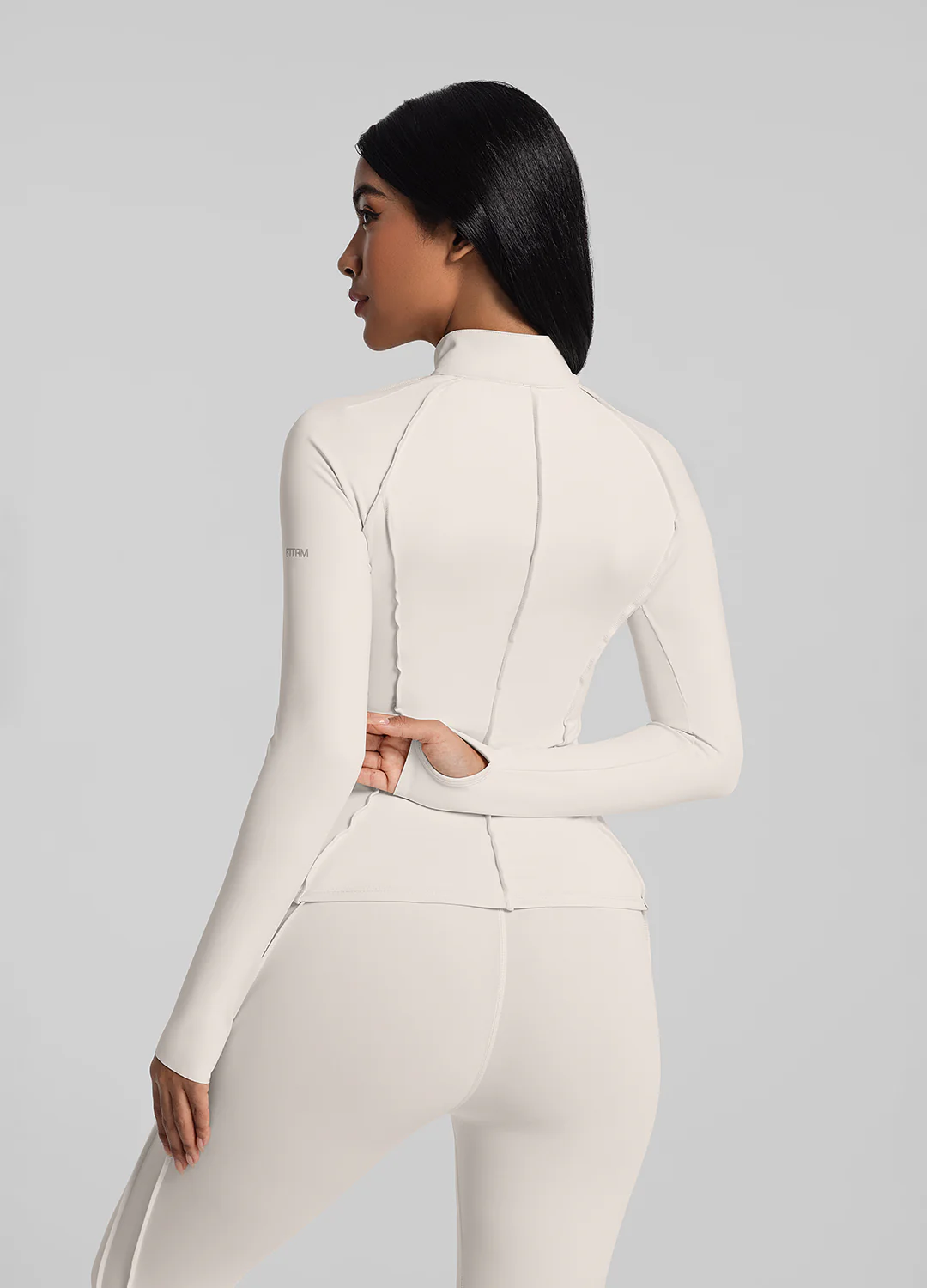 Contour Zip-Up Long Sleeve Top - Image 3