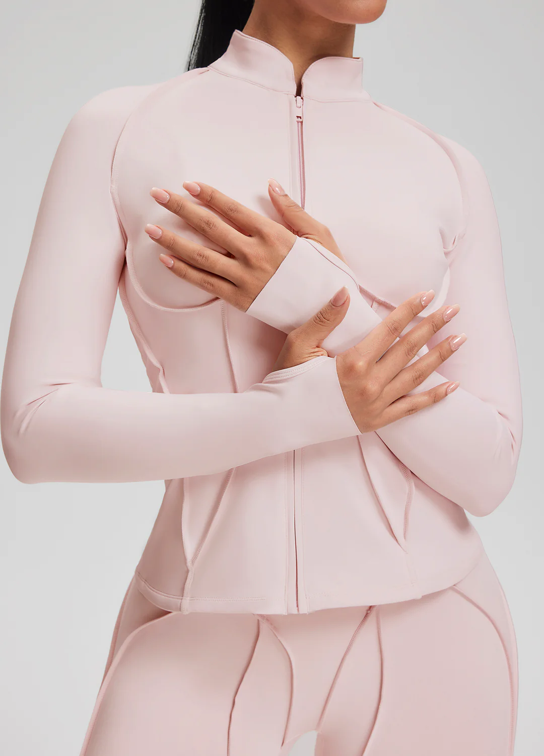 Contour Zip-Up Long Sleeve Top - Image 5