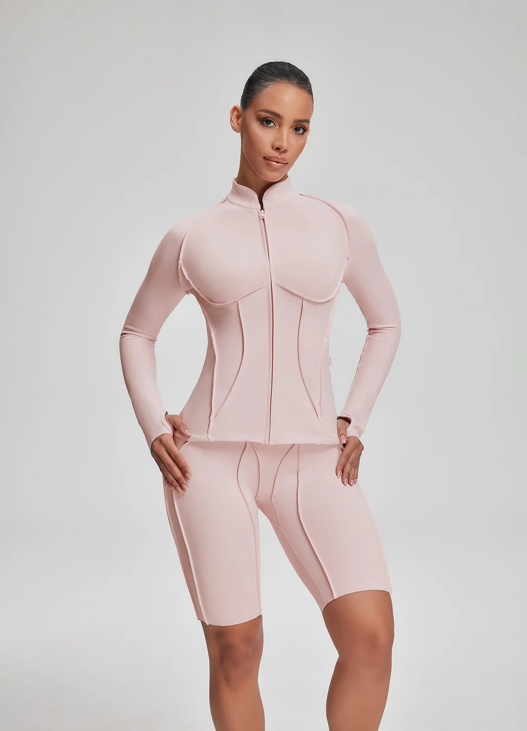 Contour Zip-Up Long Sleeve Top - Image 6