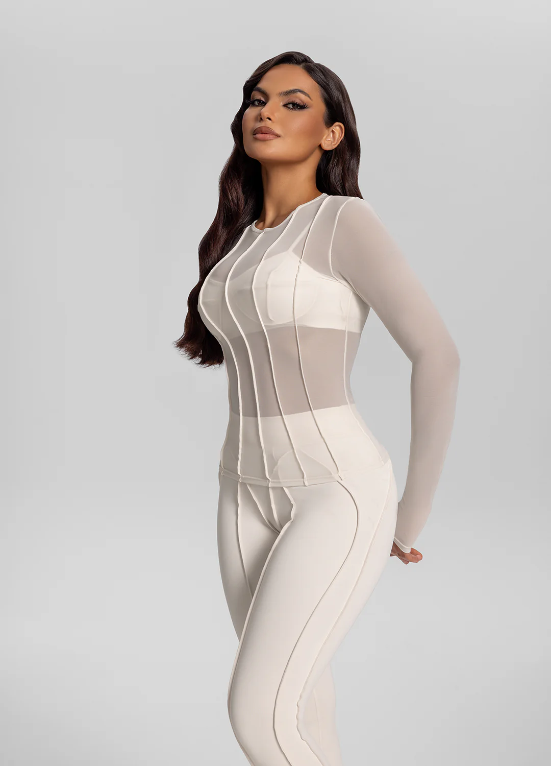 Contoured Long Sleeve Top - Image 2