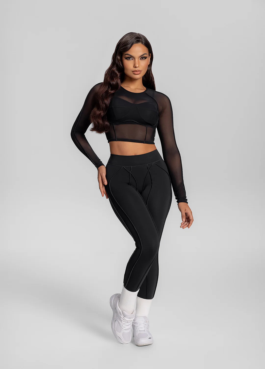 Contoured Sheer Long Sleeve Crop - Image 6