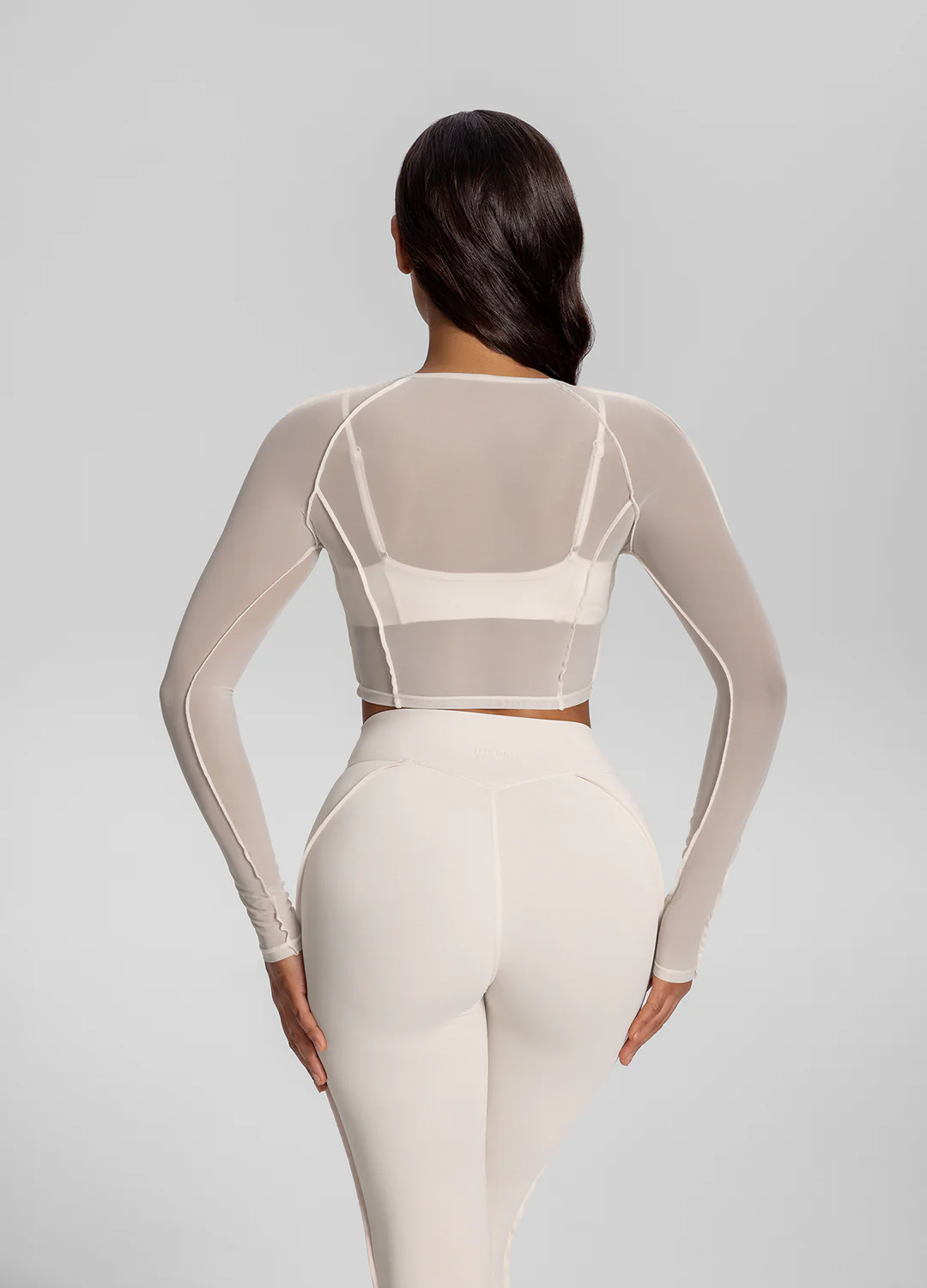Contoured Sheer Long Sleeve Crop - Image 3