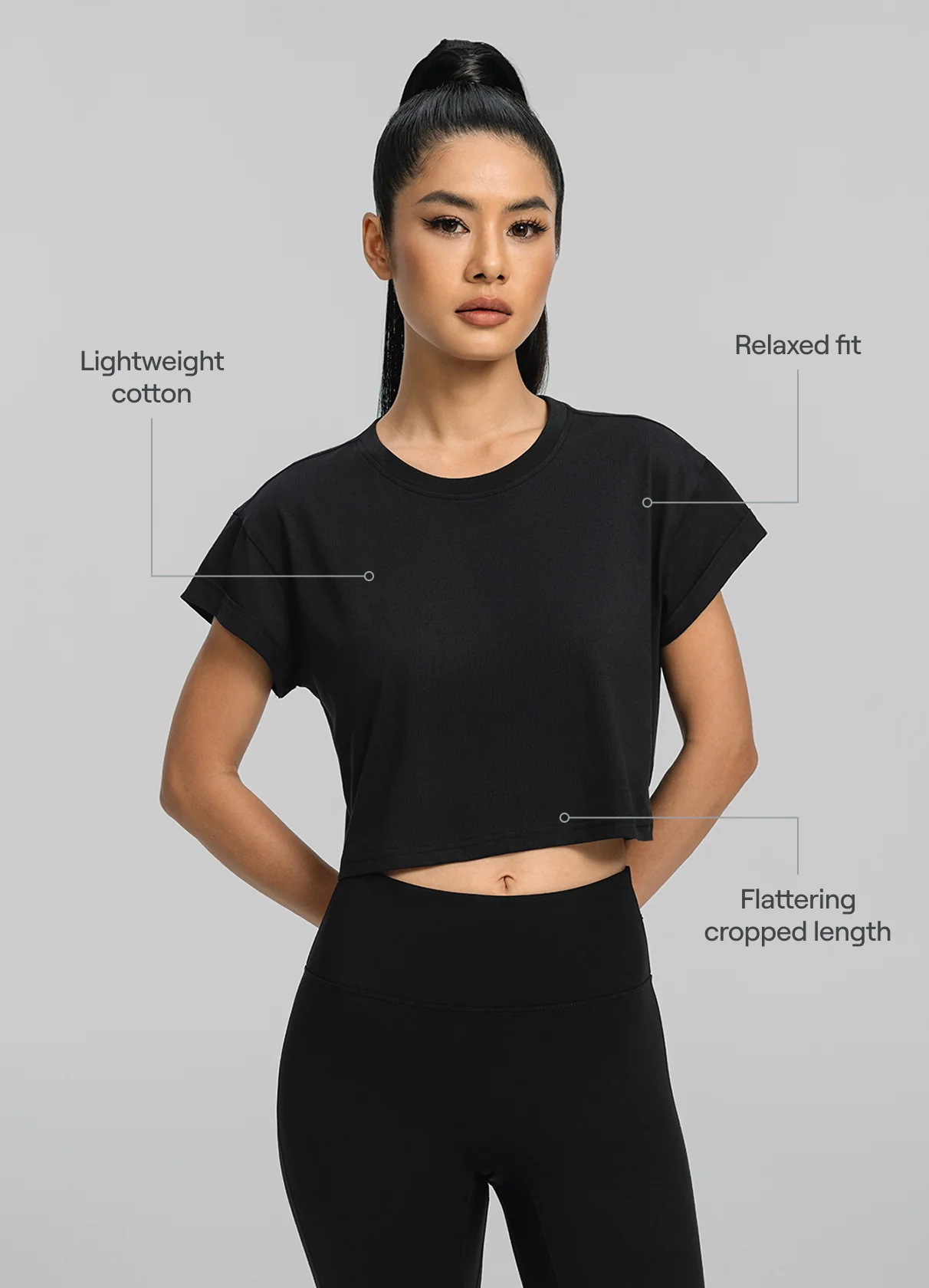 Cropped Cotton T-Shirt - Image 2