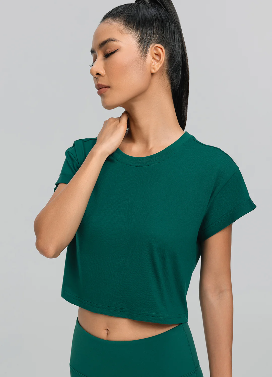 Cropped Cotton T-Shirt - Image 4