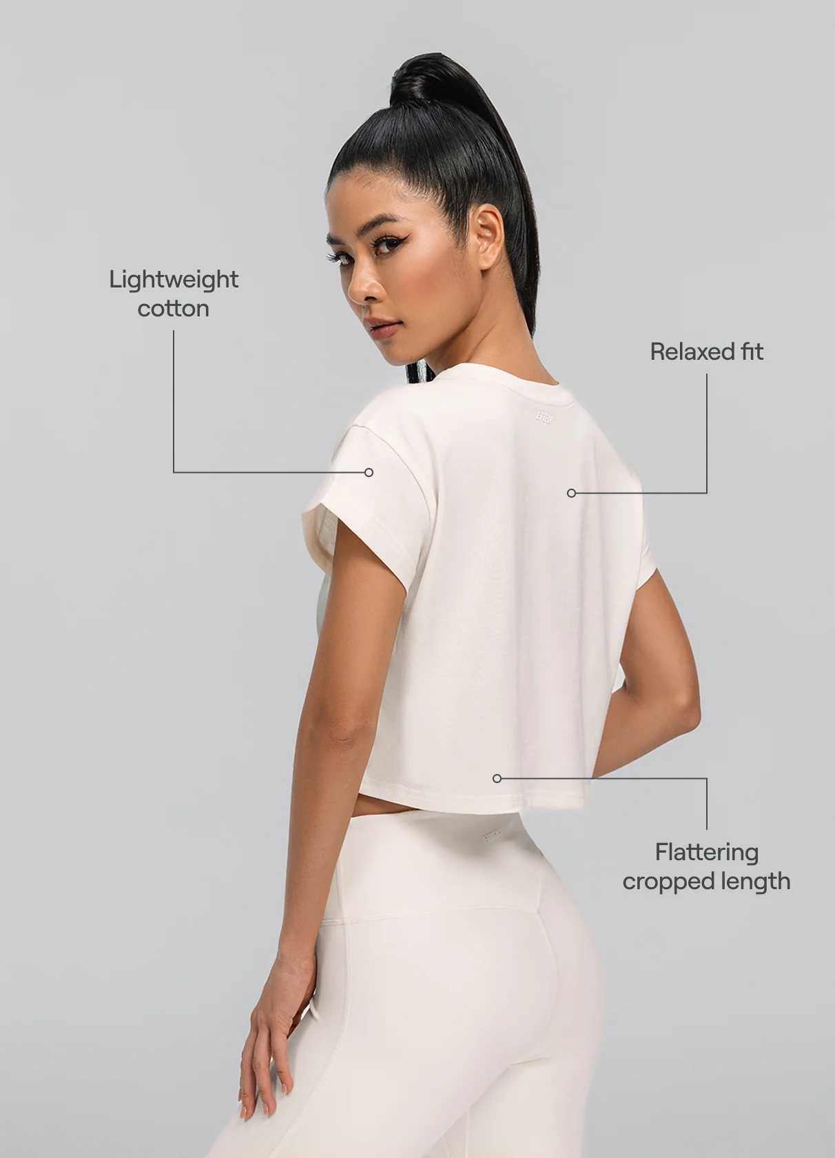 Cropped Cotton T-Shirt - Image 2