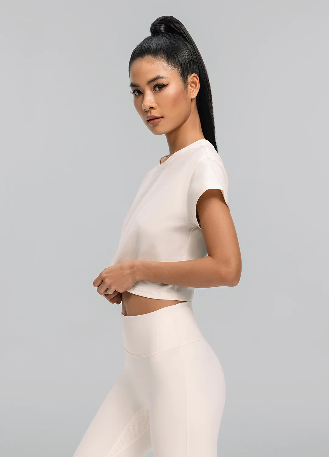 Cropped Cotton T-Shirt - Image 3