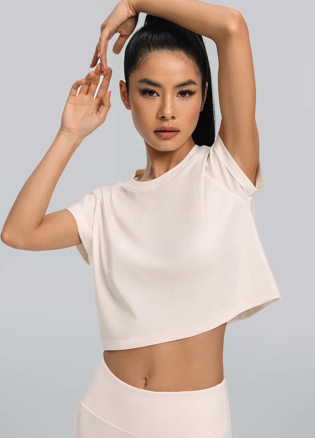Cropped Cotton T-Shirt - Image 4
