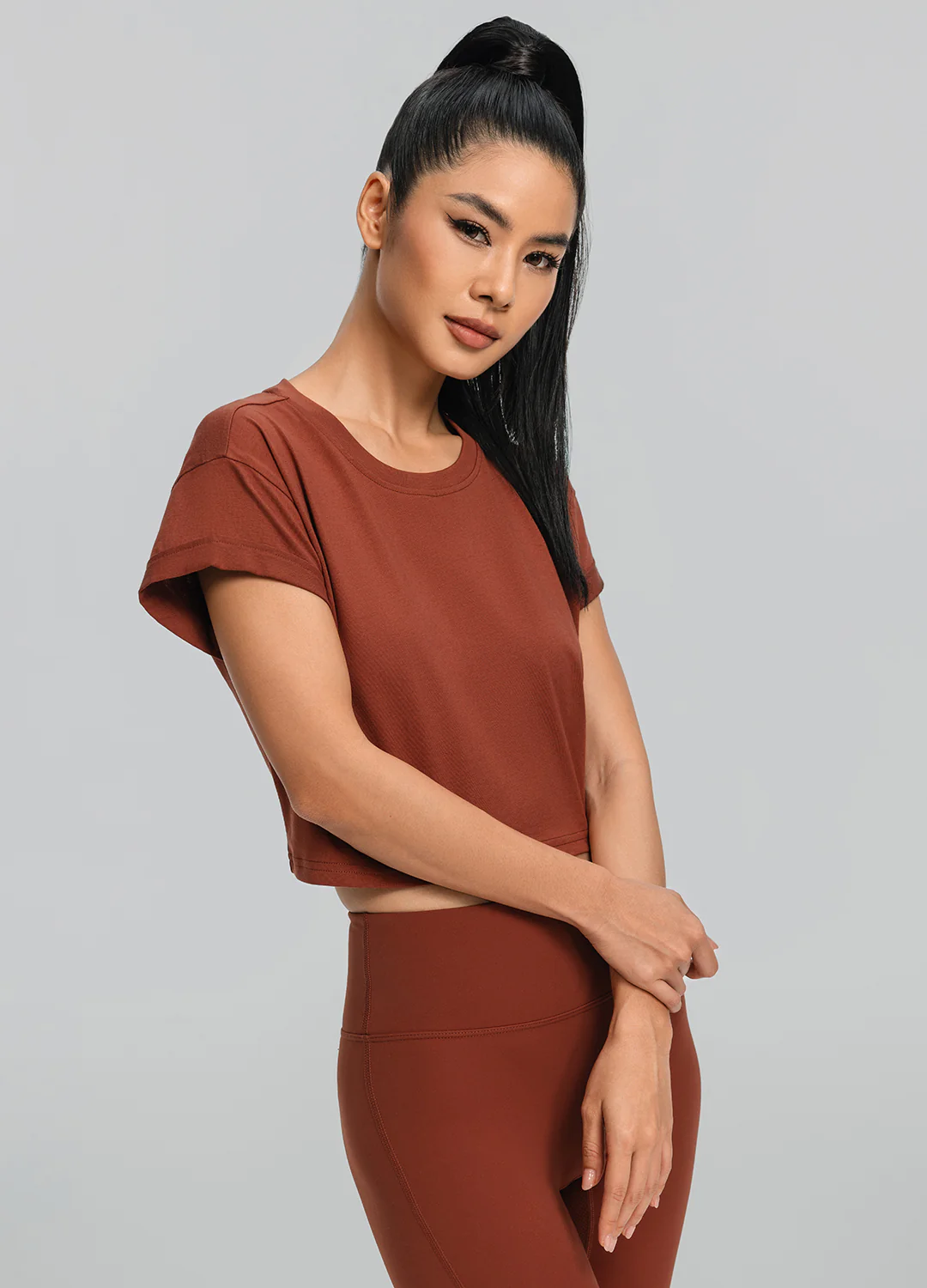 Cropped Cotton T-Shirt - Image 4
