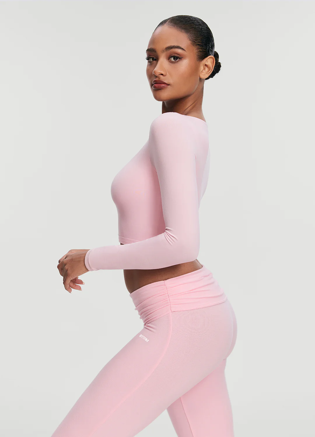 Cropped Round Neck Top - Image 3