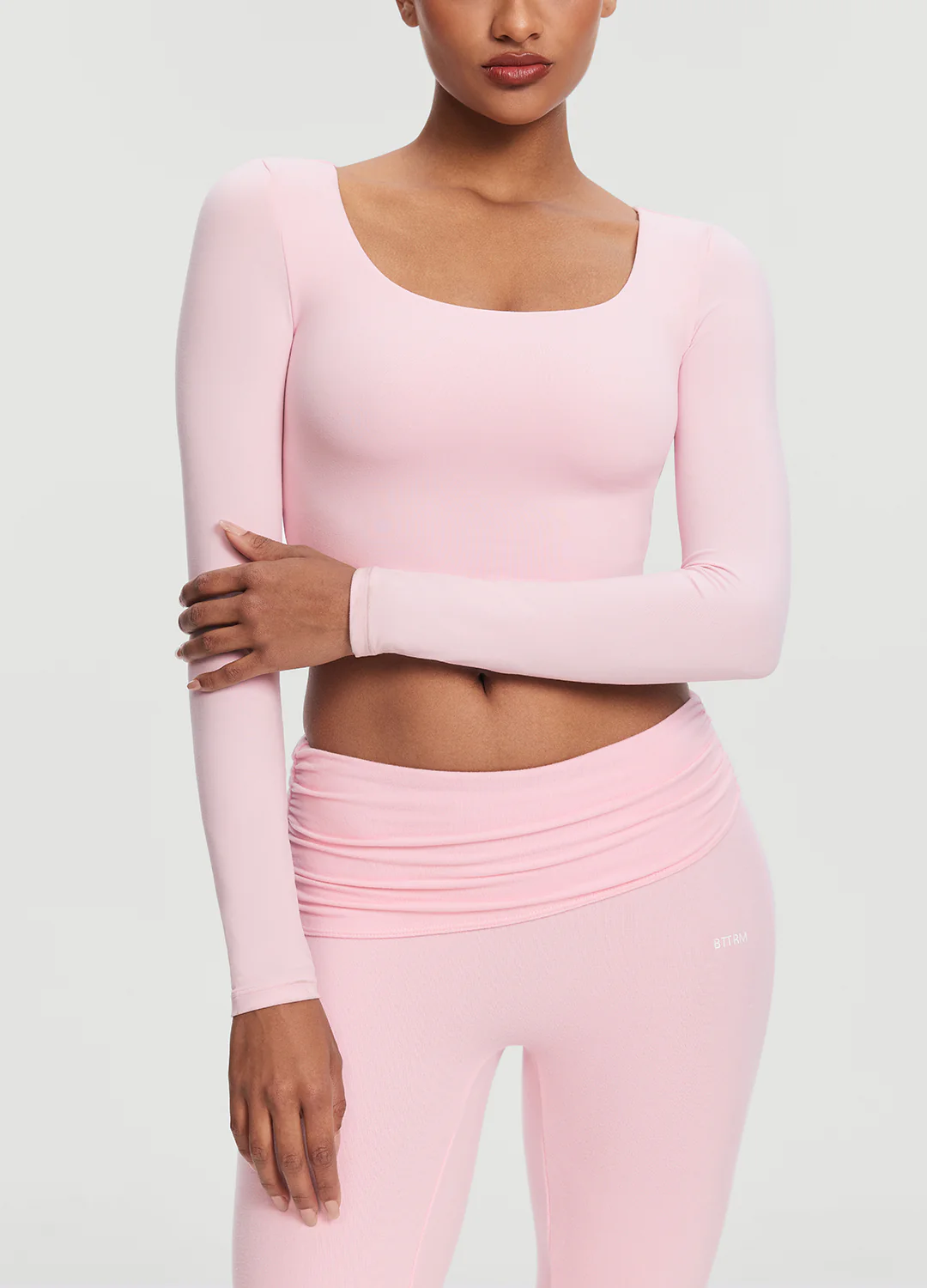 Cropped Round Neck Top - Image 4