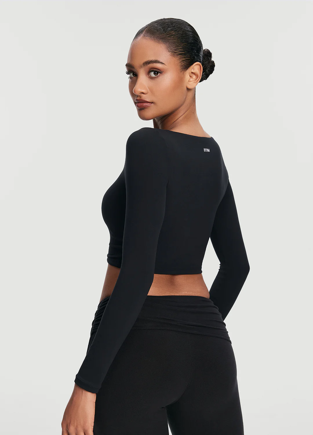 Cropped Round Neck Top - Image 4