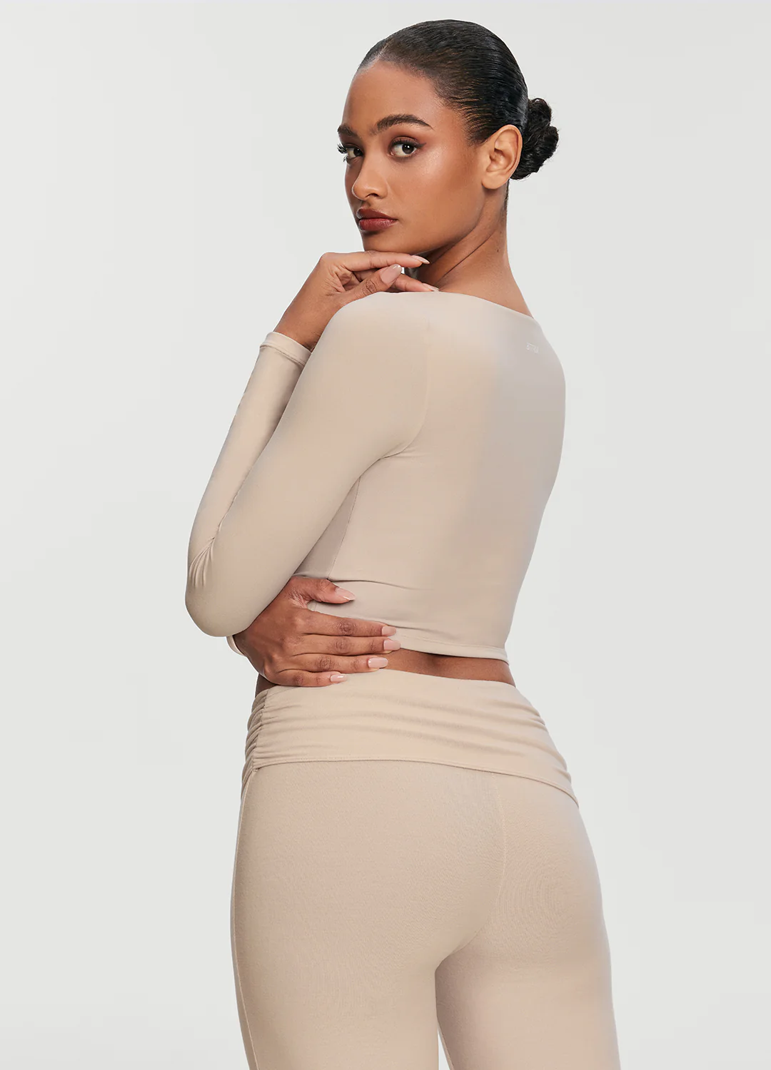 Cropped Round Neck Top - Image 3