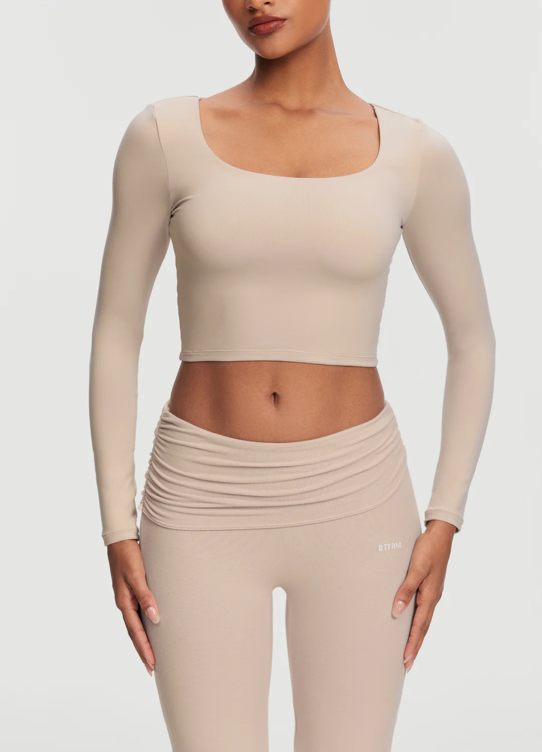 Cropped Round Neck Top - Image 4