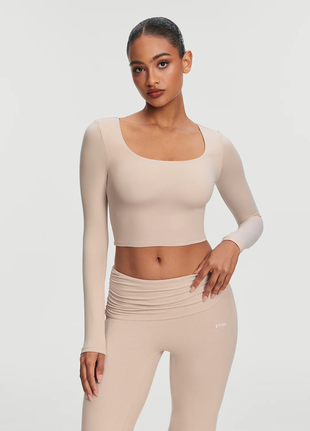 Cropped Round Neck Top - Image 5