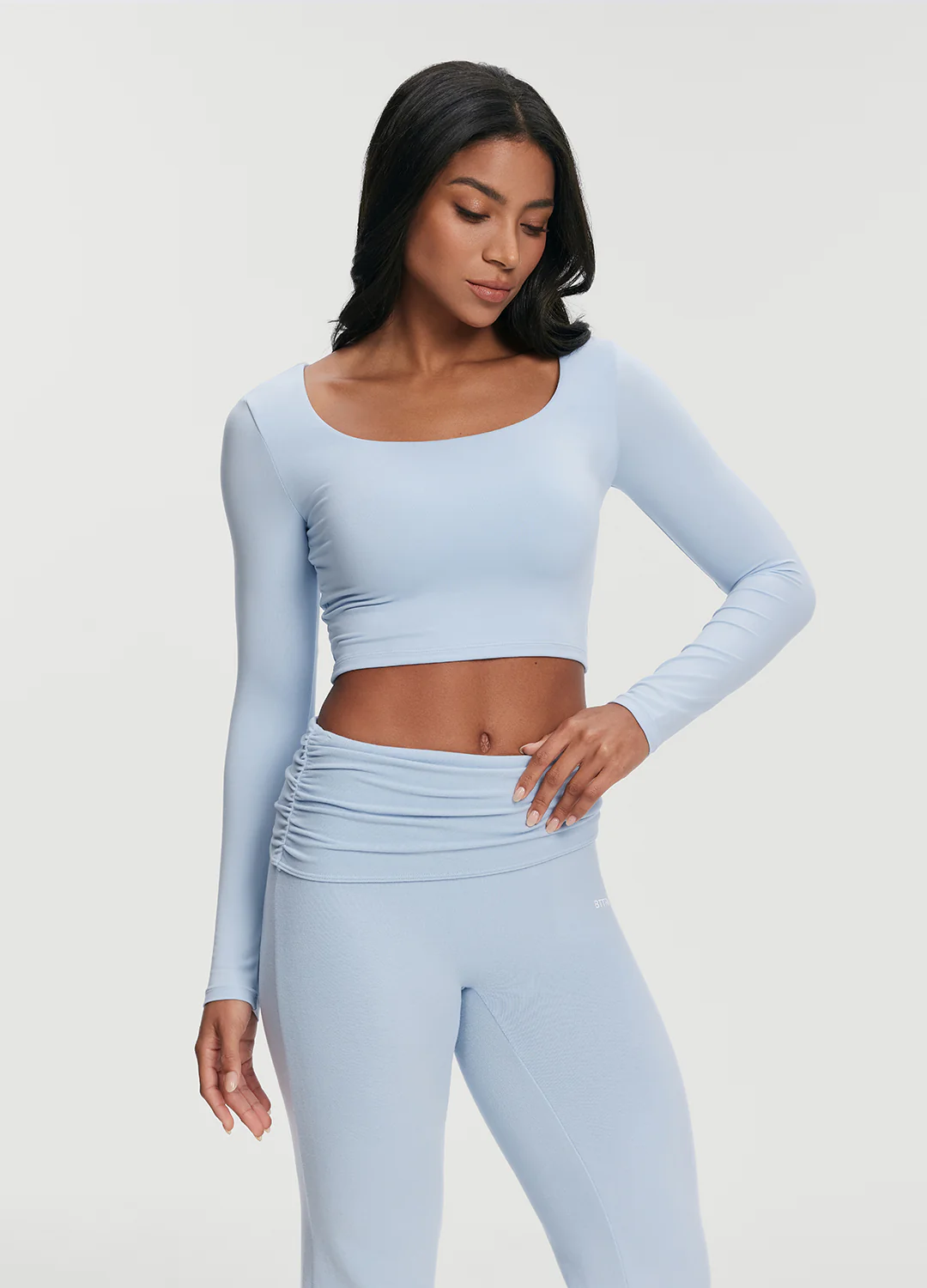 Cropped Round Neck Top - Image 3
