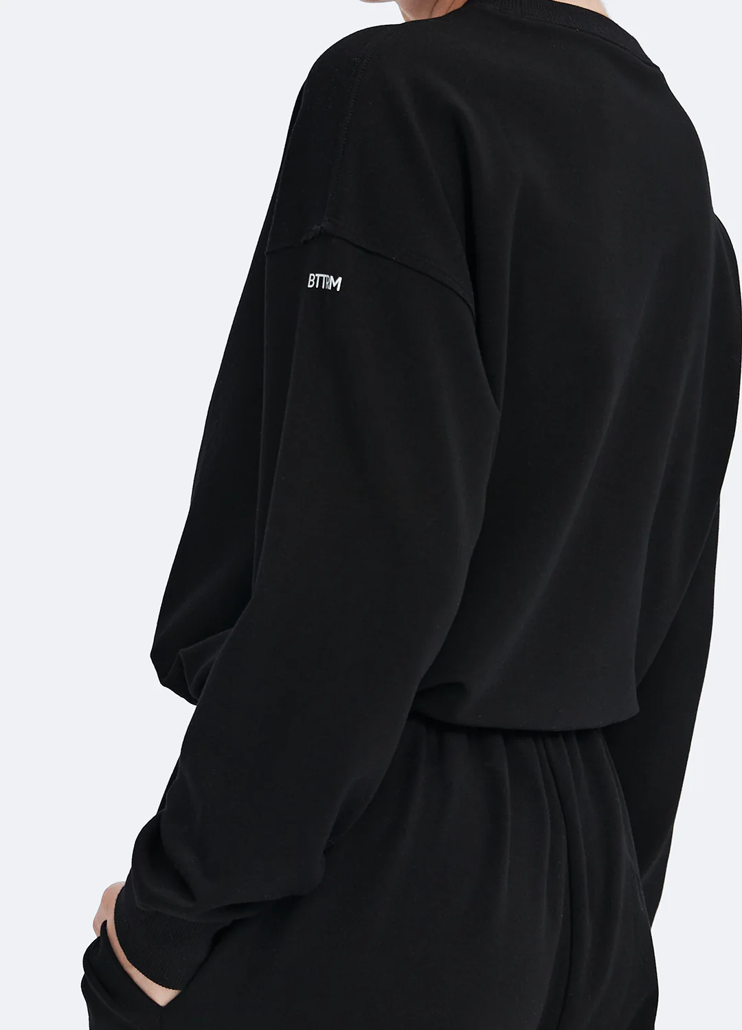 Cropped Sweatshirt with Drawstring - Image 5