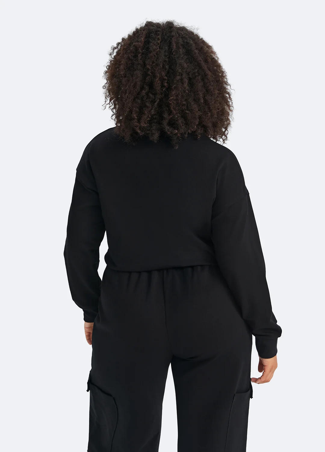 Cropped Sweatshirt with Drawstring - Image 9