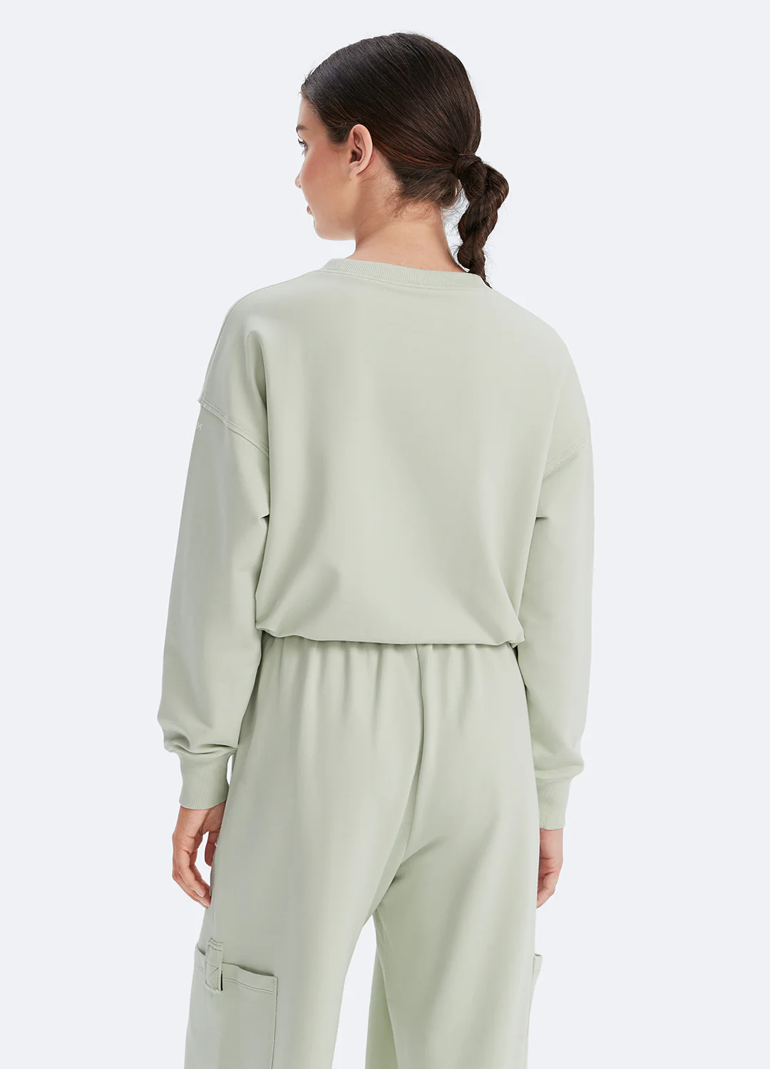 Cropped Sweatshirt with Drawstring - Image 4