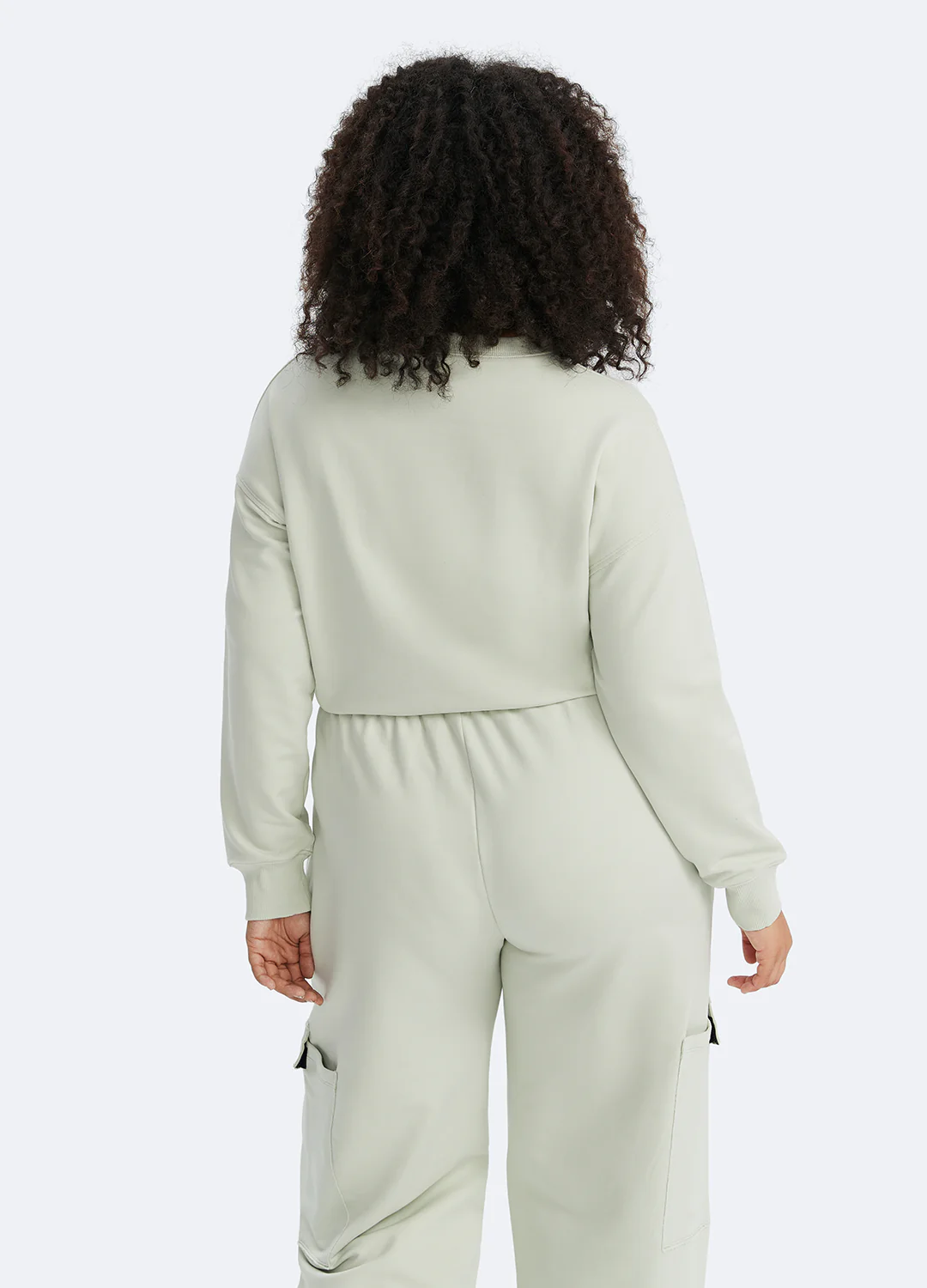 Cropped Sweatshirt with Drawstring - Image 9
