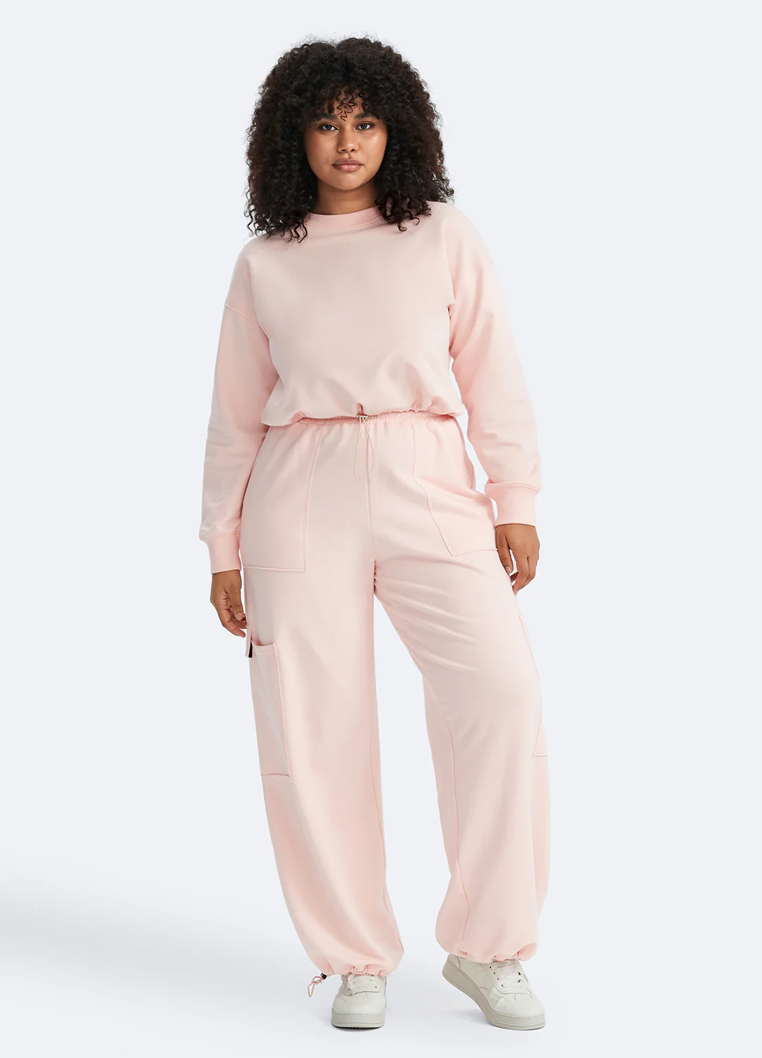 Cropped Sweatshirt with Drawstring - Image 11