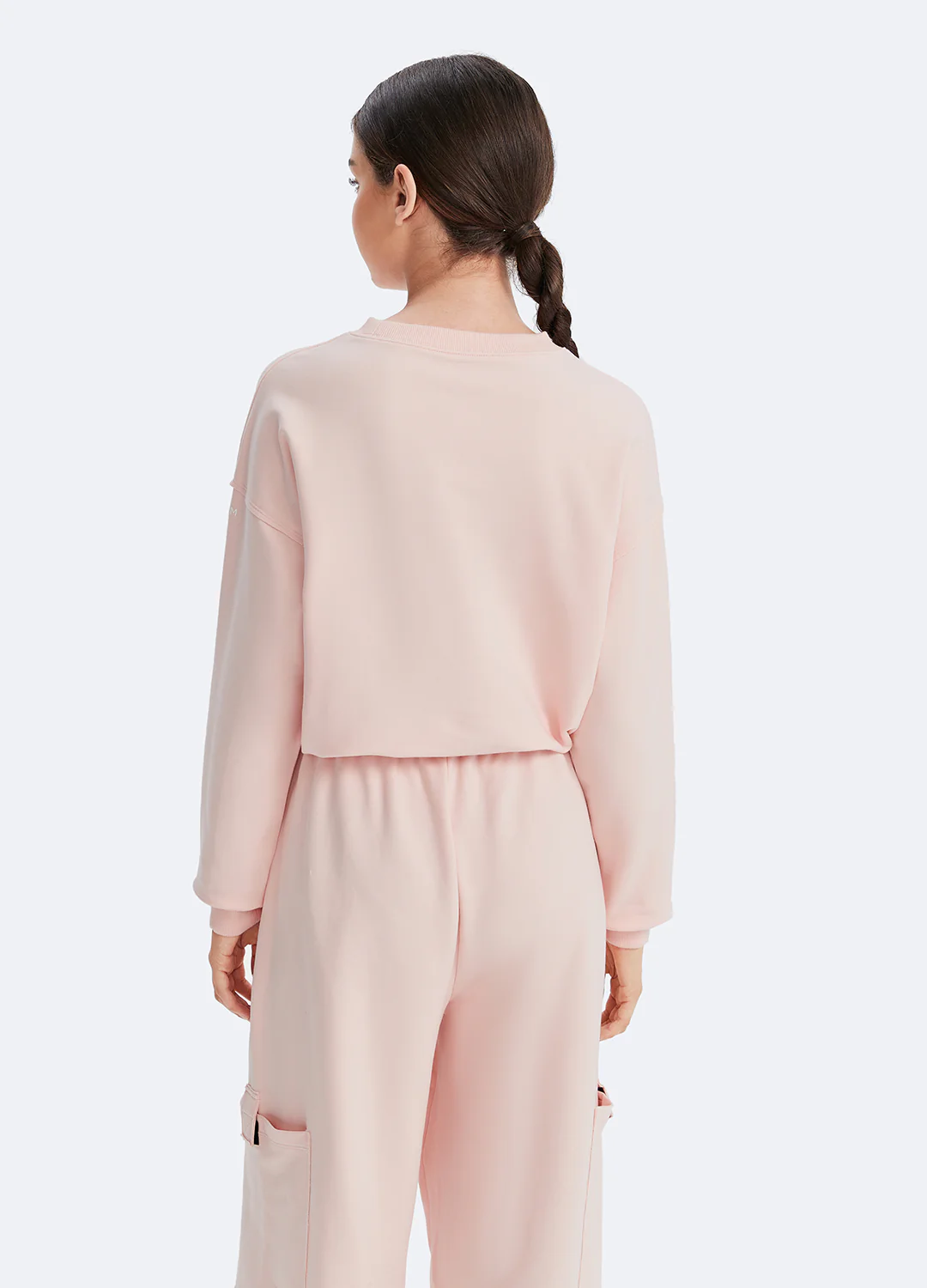 Cropped Sweatshirt with Drawstring - Image 4