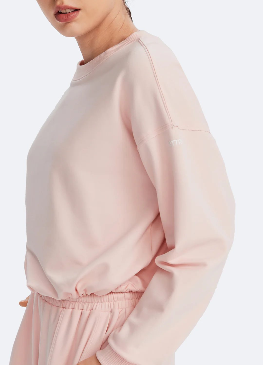 Cropped Sweatshirt with Drawstring - Image 6
