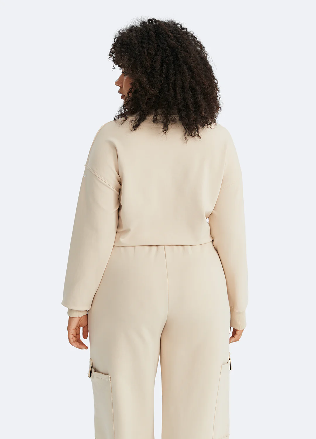 Cropped Sweatshirt with Drawstring - Image 9