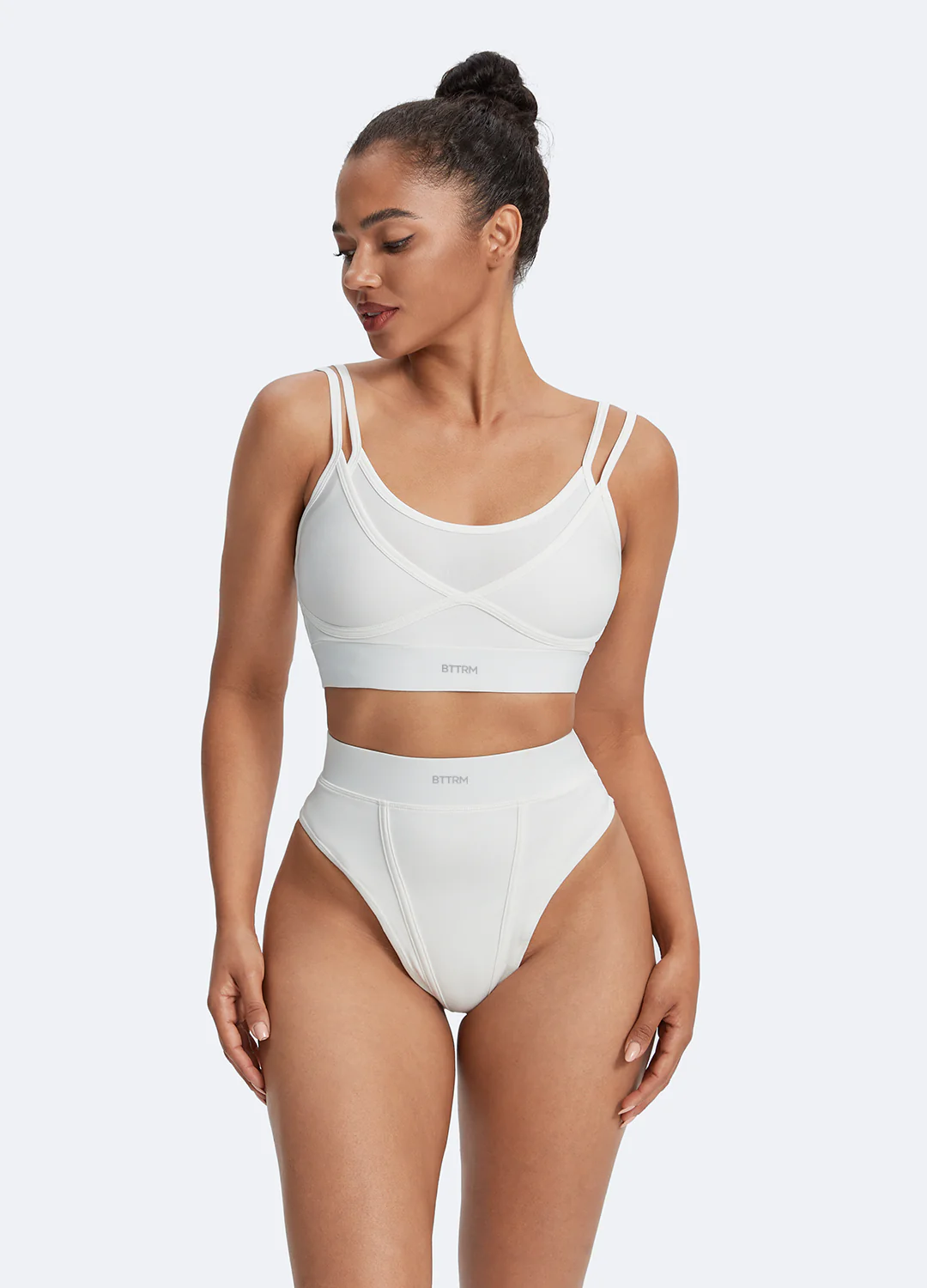 Double-Strap Cotton Bralette - Image 2