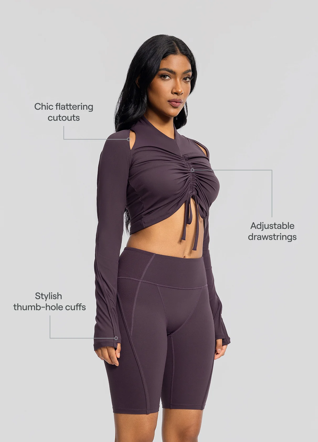 Drawstring Crop Top - Image 2