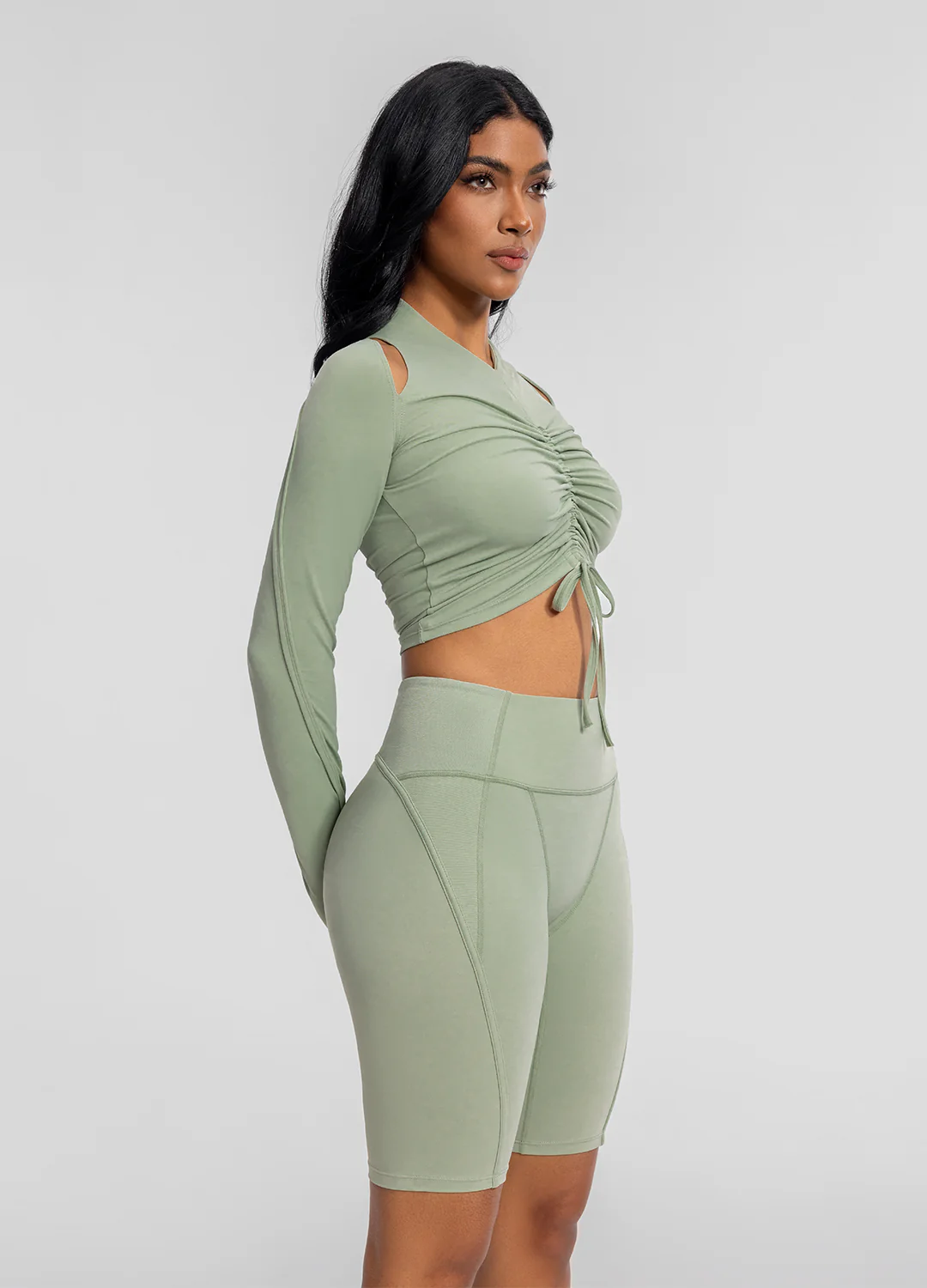 Drawstring Crop Top - Image 3